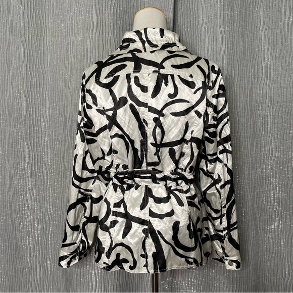 Chico’s satin zip front bomber jacket - Picture 2 of 7